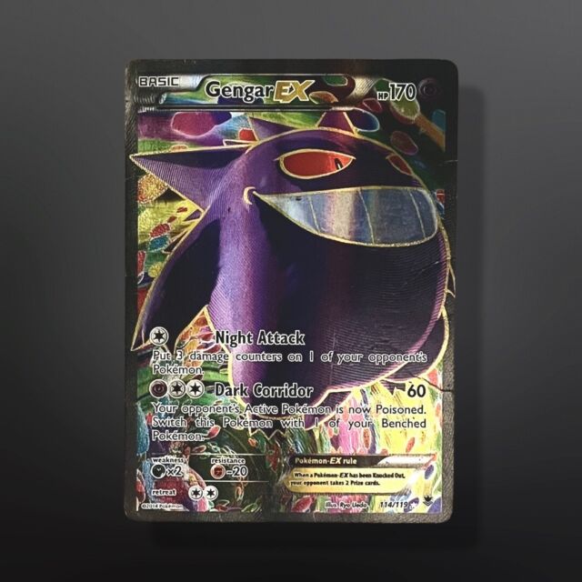 2014 Pokemon Phantom Forces #34 Gengar EX Holographic Graded SGC 8 NM TCG