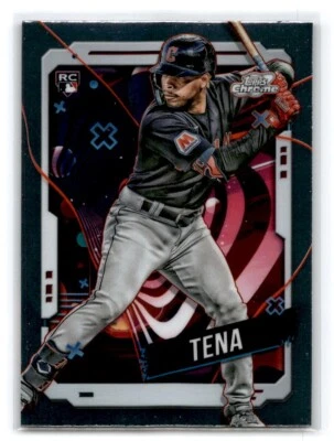 2024 Topps Chrome Cosmic Jose Tena RC #8 Guardians - Image 1 of 2