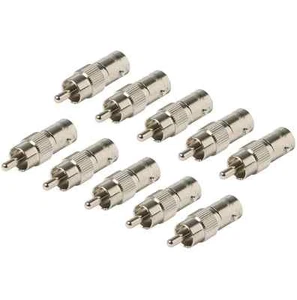 NEW 10 pack BNC female jack to RCA male plug coax adapters - Picture 1 of 1