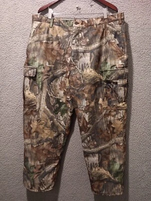 Cabelas Dry Plus Camo Pants Mens Size 42 Regular Cargo Hunting Advantage  - Image 1 of 4