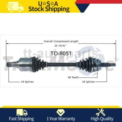 Front Left CV Axle Joint For Toyota Solara 2.4L 2008 2007 2006 2005 2004 - Image 1 of 2