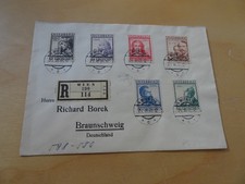 Österrich Michel 591-596 Baumeister auf Satzbrief (16323)