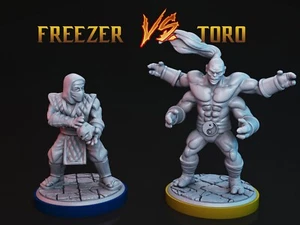 Freezer VS Toro fighting Fatality miniatures for tabletop, board games.. - Picture 1 of 6