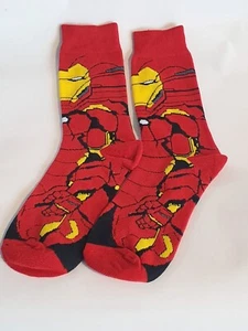 Iron Man Novelty Marvel Fans Comic Book Socks Superhero Fan Geek Gift Men Women - Picture 1 of 4