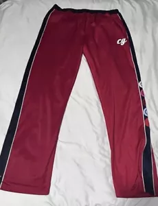 Coogi Stretch Hose Gr. 4XL Reißverschlusstaschen 90er Y2K Baggie Grunge Y2k rot Satin - Bild 1 von 12