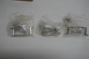 3 Vintage Style  4 in Silver  Tone  Cabinet Drawer Fixed Bail Pull Handle - Picture 1 of 3