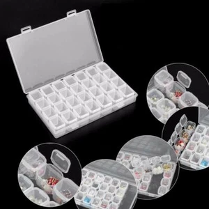 Caja de almacenamiento de plástico ajustable multiusos 28 ranuras con exhibición de diamantes GEMSTONE - Imagen 1 de 6