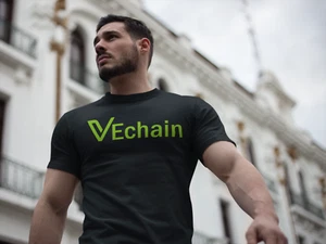 Vechain Logo Kryptowährung, Geschenk, T-Shirt - Bild 1 von 5