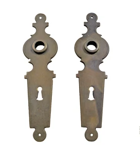 Zimmertürschild Garnitur, Oberfläche Messing-Antik - Bild 1 von 2