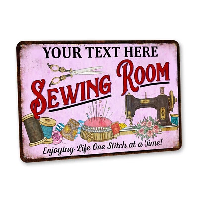 Personalized Sewing Room Sign Quilting Gift Mom She Shed Crafting 108122002100 - Image 1 of 4