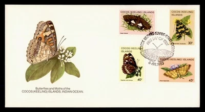 DR WHO 1983 COCOS KEELING ISLANDS AUSTRALIA FDC COMBO MARIPOSA/POLILLA M61488 Foto 1 de 2