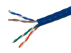 1000FT 24AWG Cat5E 350Mhz UTP Solid, Riser Rated (CMR), Bulk Ethernet Bare Coppe - Afbeelding 1 van 2
