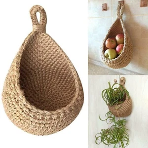 Brand New Home Kitchen Woven Basket Hanging Storage 6 Size Cotton Rope - Picture 1 of 93