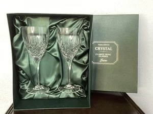M & S Loire Crystal Large Wine Glasses Pair Boxed. - Picture 1 of 6