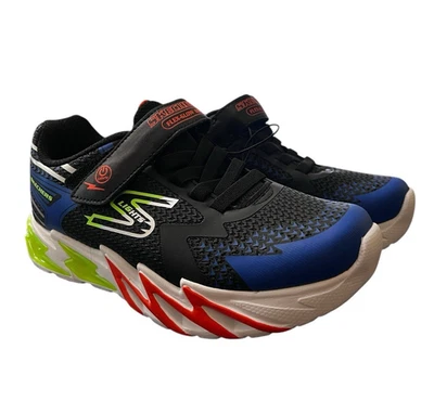 SKECHERS Jóvenes Niños Talla 1 Zapatos Flex Brillo Elite Iluminado Perno Tenis NEGRO BL Foto 1 de 4