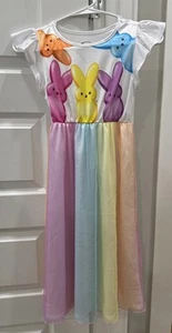 Peeps Gown Nightgown 7/8 Colorful Tulle Pajamas Pjs Sleep - Picture 1 of 5