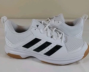 Adidas Ligra 7 W Indoor Sports Court Shoes White / Black FZ4660 Women's Size 8 - Picture 1 of 6