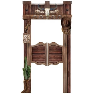 85 x 47 Inches Western Rustic Old Swinging Doors Wild West Party Decorations ... - Picture 1 of 7