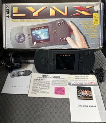 Atari Lynx Handheld Console PAG-0201 Original Box & California Games - Working - Image 1 of 4