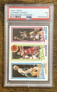 🔥 1980 Topps Larry Bird/Magic Johnson Novato #34 PSA 5 🔥 - Imagen 1 de 2