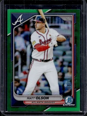 2024 Bowman cromo mate Olson refractor verde #83/99 Braves Foto 1 de 2