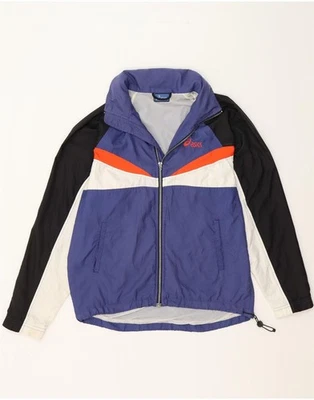 Chaqueta de lluvia con capucha para mujer ASICS Reino Unido 18 XL azul bloque de color AK05 Foto 1 de 3