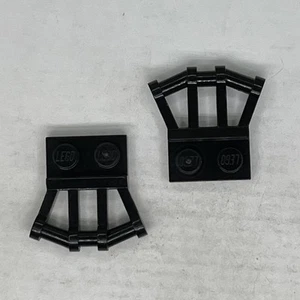 LEGO Parts: 1x2 With Angled Handles on Side, Part # 92692, Black - 2 Pieces - Picture 1 of 2