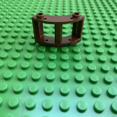Lego Parts (1)~ Reddish Brown Window 3 x 3 x 2 Round Corner ~ No 73878 - Image 1 of 4