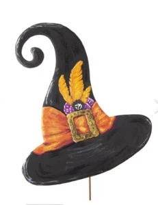 NEW Round Top Collection Elegant Witch Hat, Metal Art, Stakes Included MSRP-60 - Picture 1 of 2