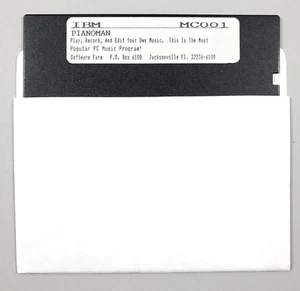Pianoman IBM PC Music Program Floppy Disk 5,25 - Foto 1 di 3