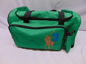 Ralph Lauren Polo Duffle Gym Sports Weekend Travel Bag Green color #3 19" x 11" - Picture 1 of 10