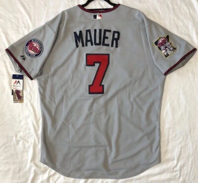 Majestic AUTÉNTICO 52 2XL, MINNESOTA TWINS JOE MAUER GRIS EN EL CAMPO Jersey     Foto 1 de 4