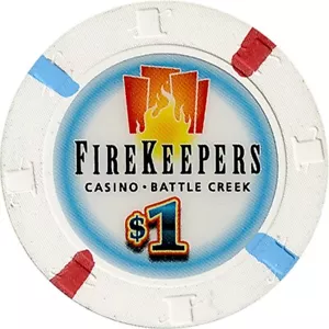 $1 Firekeepers Casino Chip-Battle Creek, Michigan - Picture 1 of 1