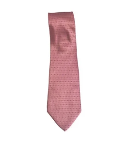 Mens Pink Silk Necktie Tie Sleek Geometric Design L 56 in W 3.5 in Ships from US - Picture 1 of 3