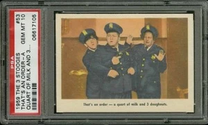 1959 Fleer The Three 3 Stooges #53 That's An Order, A Quart PSA 10 GEM MT, POP 9 - Picture 1 of 2
