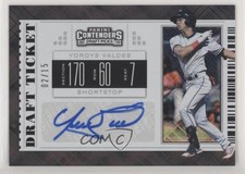 2019 Panini Contenders Draft Picks Diamond Ticket /15 Yordys Valdes #56 Auto