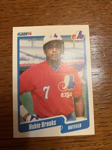 1990 Fleer Baseball Card Montreal Expos Hubie Brooks - Picture 1 of 2