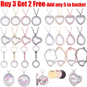 Collar colgante con dije flotante con memoria viva pulsera llavero para mujer - Imagen 1 de 20