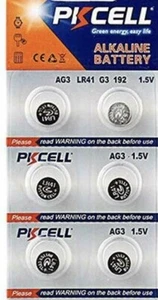 LR41 PKCELL 192 (6 piece) LR41 AG3 392A 192 SR41 LR736 392 Alkaline Battery - Picture 1 of 1