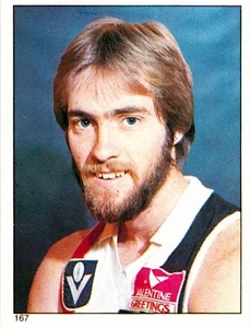 1984 ST KILDA SAINTS AFL Sticker PAUL MORWOOD Scanlens Card - Picture 1 of 2