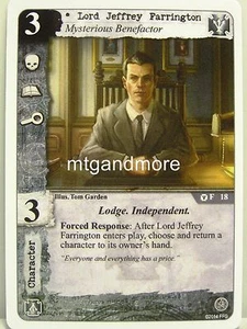 Call of Cthulhu LCG - 1x Lord Jeffrey Farrington #018 - Necronomicon Draft Pack - Bild 1 von 1