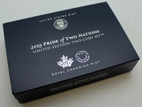 2019 Pride of Two Nations Silver American Eagle & Maple Enhanced Reverse Proof Cover
