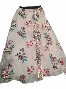 Mesh Skirt Tulle A-line Frill Embroidered Beach Elegant Casual Chic Gimmicks - Picture 1 of 4