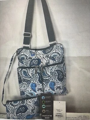BAGALLINI EE. UU. - NUEVO CON ETIQUETAS $78,00 - HERMOSO ÚNICO EN SU TIPO - PASILEY AZUL Foto 1 de 2