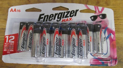 NUEVO PAQUETE DE 16 BATERÍAS ENERGIZER MAX AA SELLADAS DE FÁBRICA CADUCAN 12/2036 1,5 V ENVÍO GRATUITO Foto 1 de 3