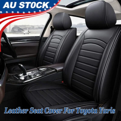 2pcs Front Automotive Seat Cover Cushion Leather Car Protector For Toyota Yaris - image 1 of 4