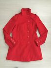 NEW LOOK RED SOFT TOUCH / BRUSHED COTTON COAT / JACKET SIZE 10