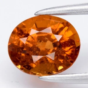 💎 Granate Hessonita Naranja Natural Ovalado 0.91ct 6x5mm - Gema Tanzania - Imagen 1 de 4