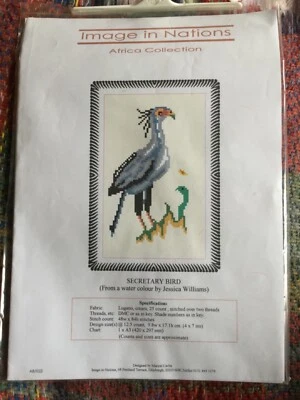 Image In Nations Secretary Bird Cross stitch Kit - Needs A Few Threads - Image 1 of 3