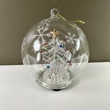 Light Up Glass Christmas Tree Globe Ornament Works